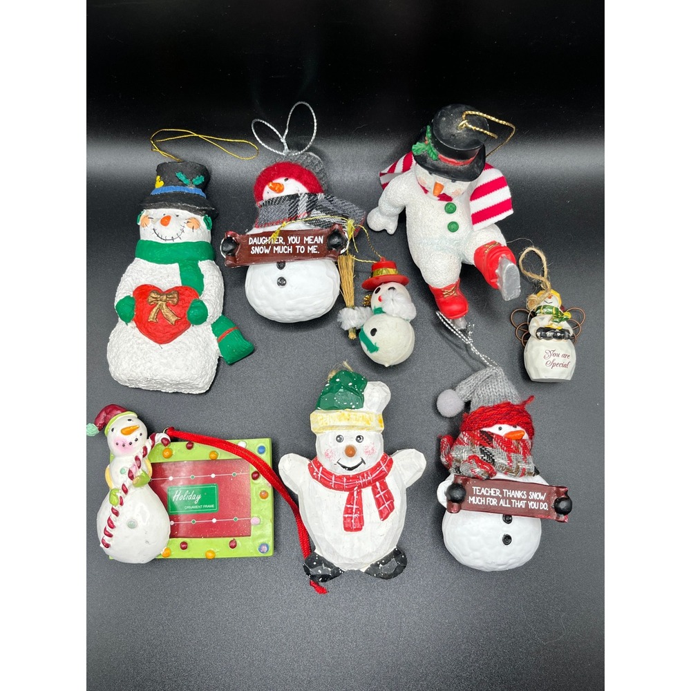 Lot of Snowman‎ Christmas Ornaments Holiday Decoration Teacher Daughter Holiday
